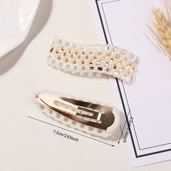 2pcs Resin Hair Clip Duck Billed Style Hair Clip For Women Girls