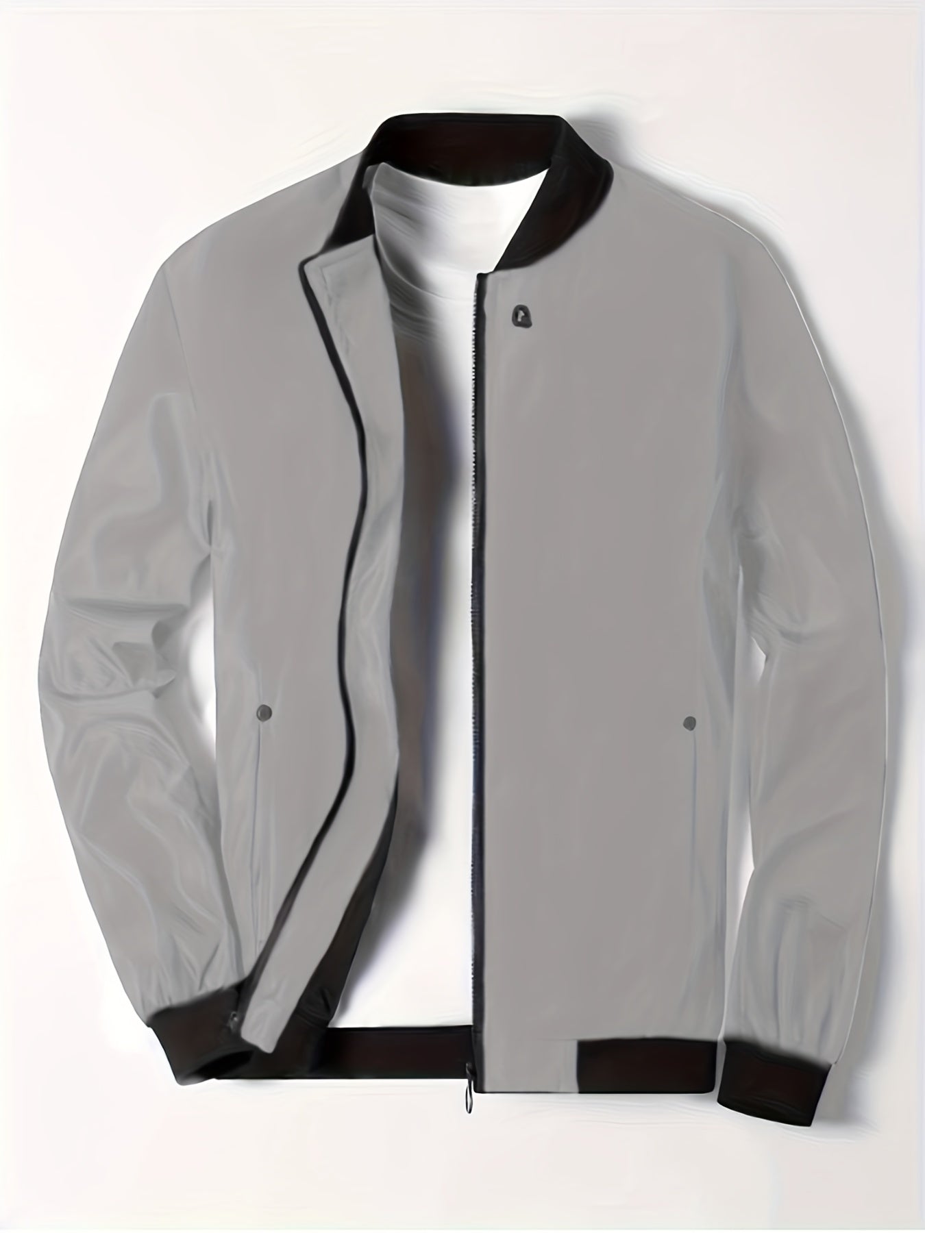 Men's Zip Up Casual Jacket for Spring Fall