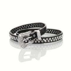 Crystal Women's Thin Waist Rhinestones Belt Japan Korea Artificial Diamonds
