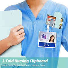 Nursing Clipboard with Memo Pad, Aluminum Nurse Clipboard
