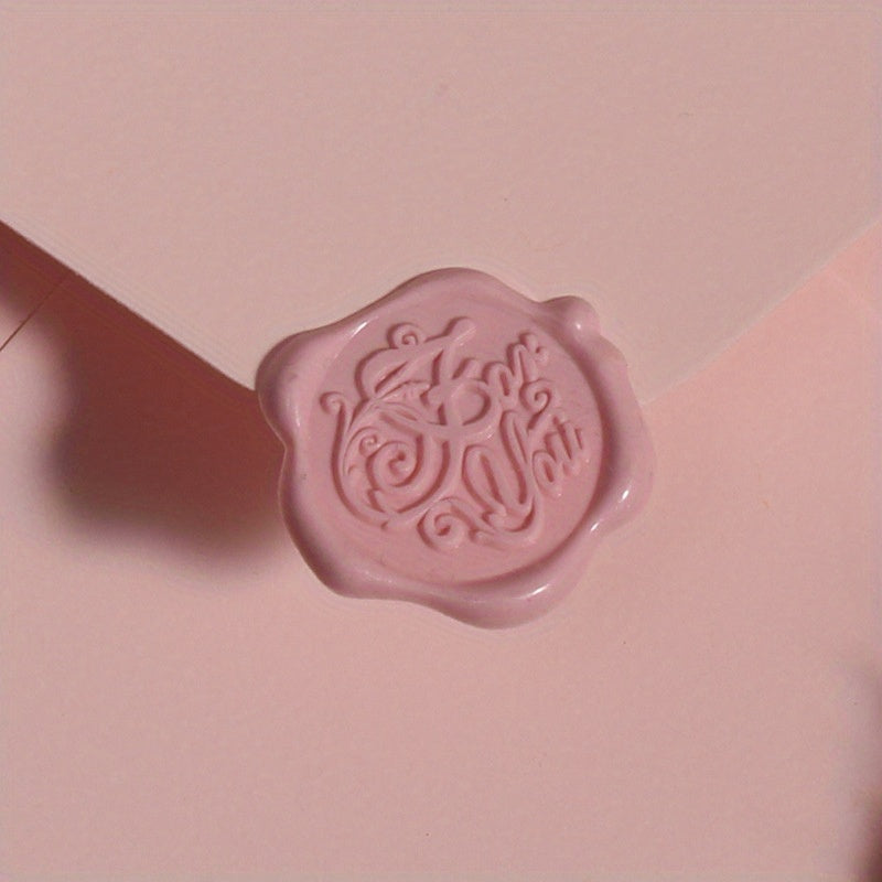 Romantic Pink Envelope Set with Love Letter Wax Seal Sticker