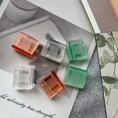 6Pcs Small Transparent Clam Clip Binder Clips