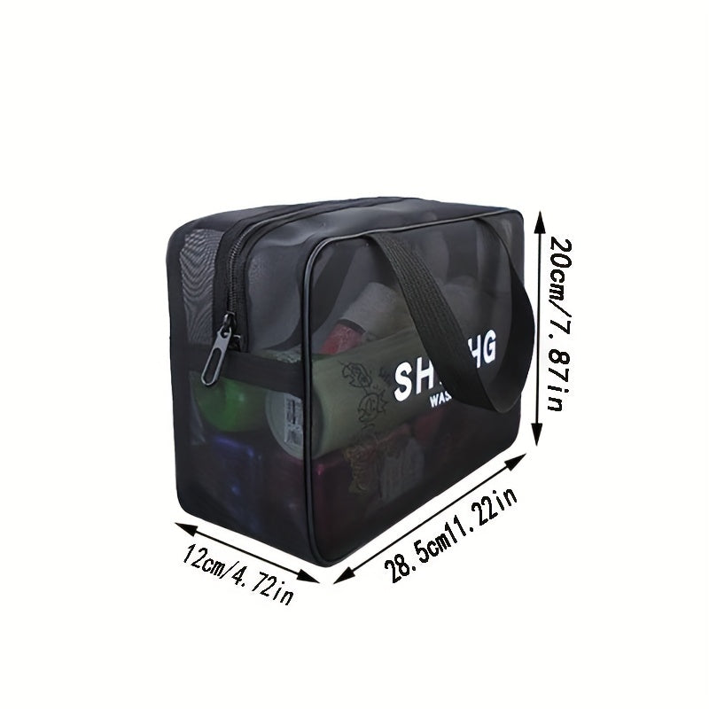 Portable Mesh Toiletry Bag Cosmetic Bag Travel Storage Bag