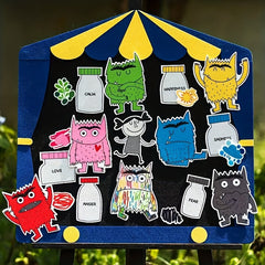 Emotions Little Monster Puppet Book & Apron Set