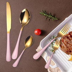 4pcs Stainless Steel Hotel Cutlery Set Dinnerware Set