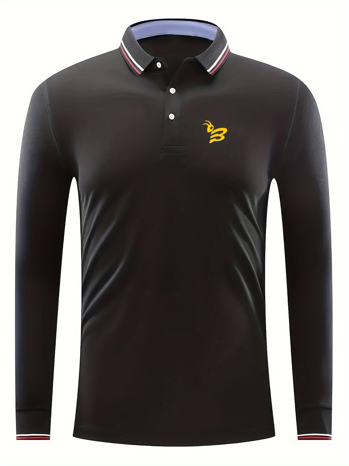 Men's Bee Print Long Sleeve Sports Shirt Top