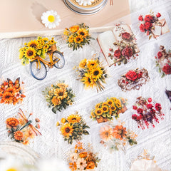20pcs Simulation Pet & Plant Journal Stickers
