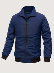 Men's Stand Collar Zip Up Jacket Coat For Spring Fall