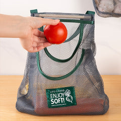 Large Capacity Double Layer Hanging Mesh Storage Bag Reusable Bags