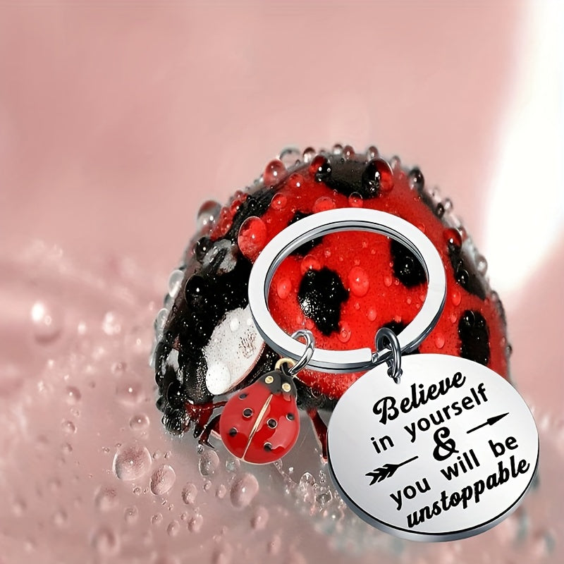 Ladybug Stainless Steel Key Chain Inspirational Gift For Men