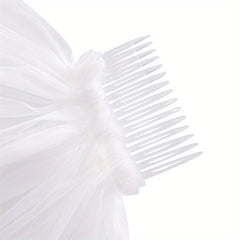 Bridal Veil with Rhinestone Embellishments Tulle Wedding Veil
