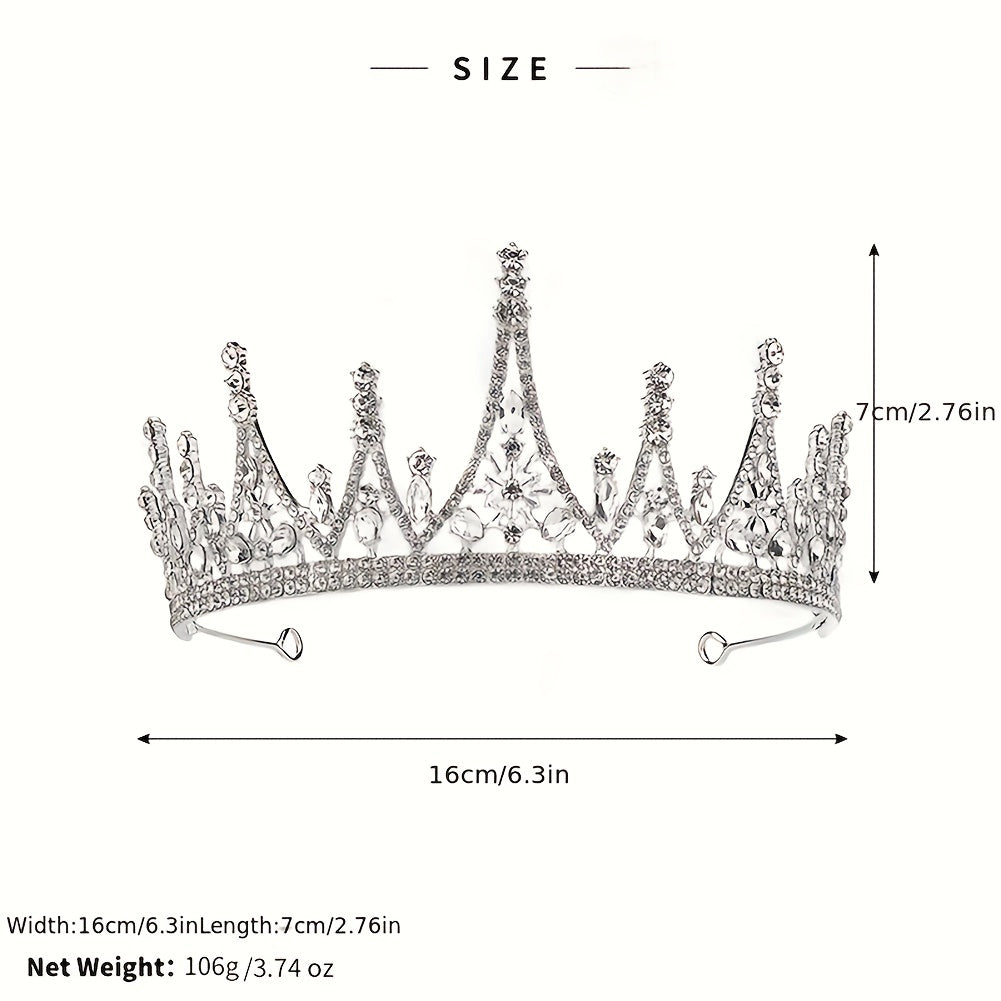 Bridal Rhinestone Headband Princess Style Tiara