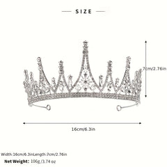 Bridal Rhinestone Headband Princess Style Tiara