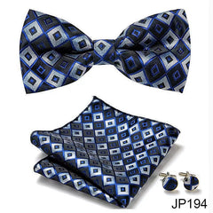 Pink Classic Bow Tie & Cufflinks Set for Men