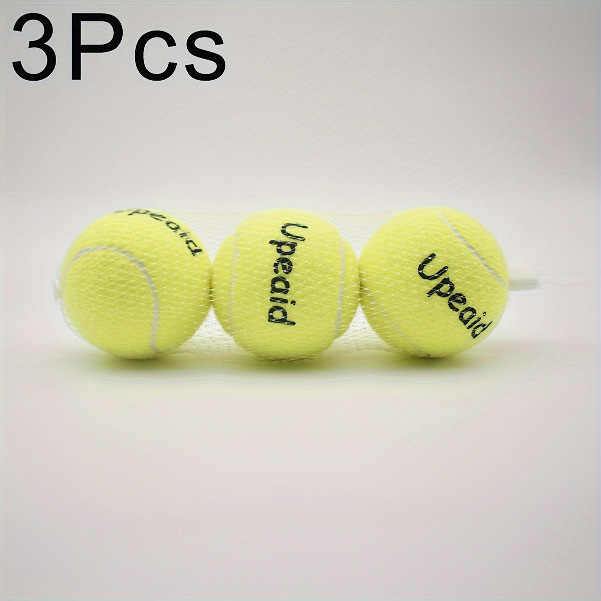 3pcs High Elastic Rubber Tennis Balls for Beginners Yellow