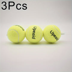 3pcs High Elastic Rubber Tennis Balls for Beginners Yellow