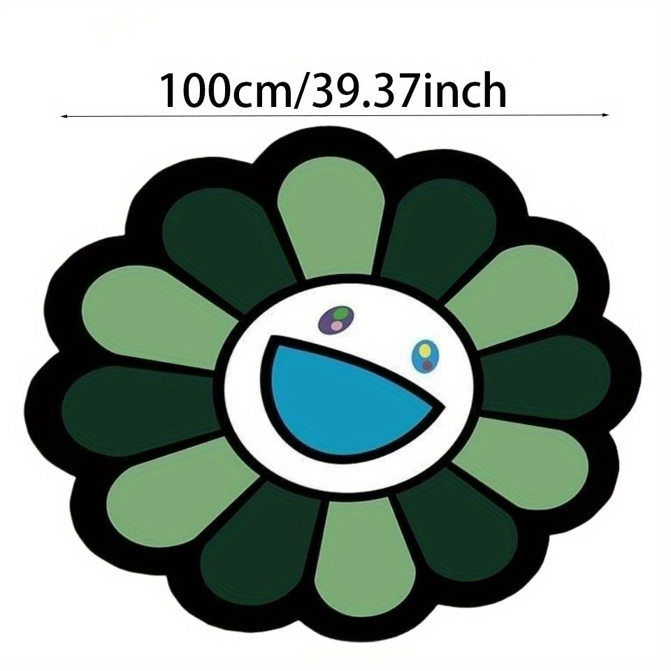 Sunflower Round Floor Mat Rug Non-slip Door Mat Indoor Living Room Bedroom Bathr