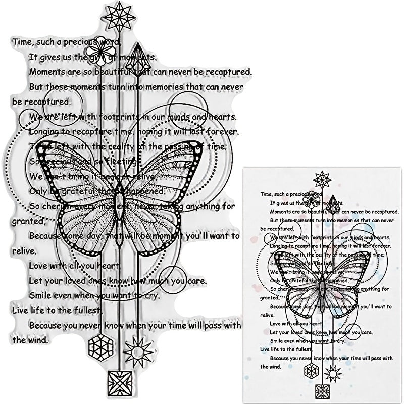 Butterfly Letter Word Clear Stamps for Cards Scrapbooks & More
