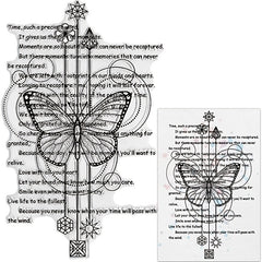 Butterfly Letter Word Clear Stamps for Cards Scrapbooks & More