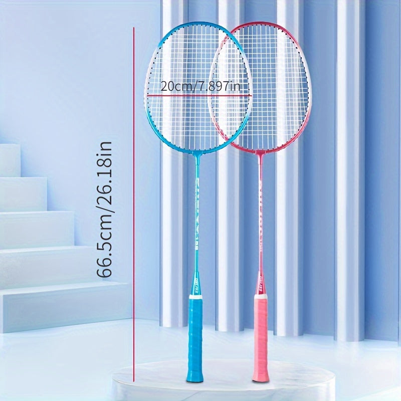2pcs Aluminium Alloy Badminton Rackets for Training