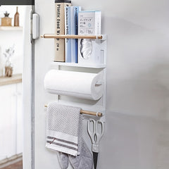 Magnetic Spice Rack with Paper Towel Holder Kitchen Storage