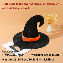 Velvet Witch Hat Wizard Hat for Halloween Cosplay Party