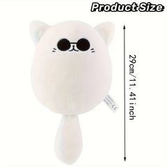Cat Plush Toy with Glasses Stuffing Huggable Doll Stylish Plushie