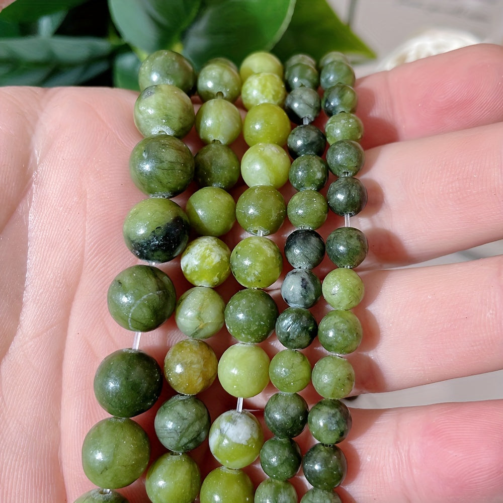 Natural Southern Jade 6 8 10mm Loose Bead Bracelet Necklace