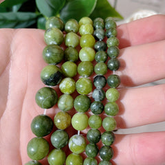 Natural Southern Jade 6 8 10mm Loose Bead Bracelet Necklace