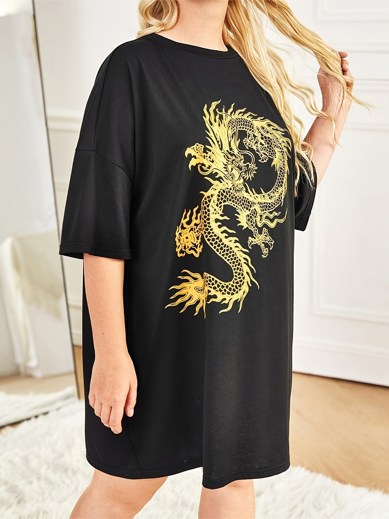  Dragon Graphic Sleep Dress