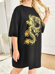  Dragon Graphic Sleep Dress