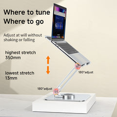 Adjustable Laptop Stand 360 Rotating Base Ergonomic Riser for Collaborative Work
