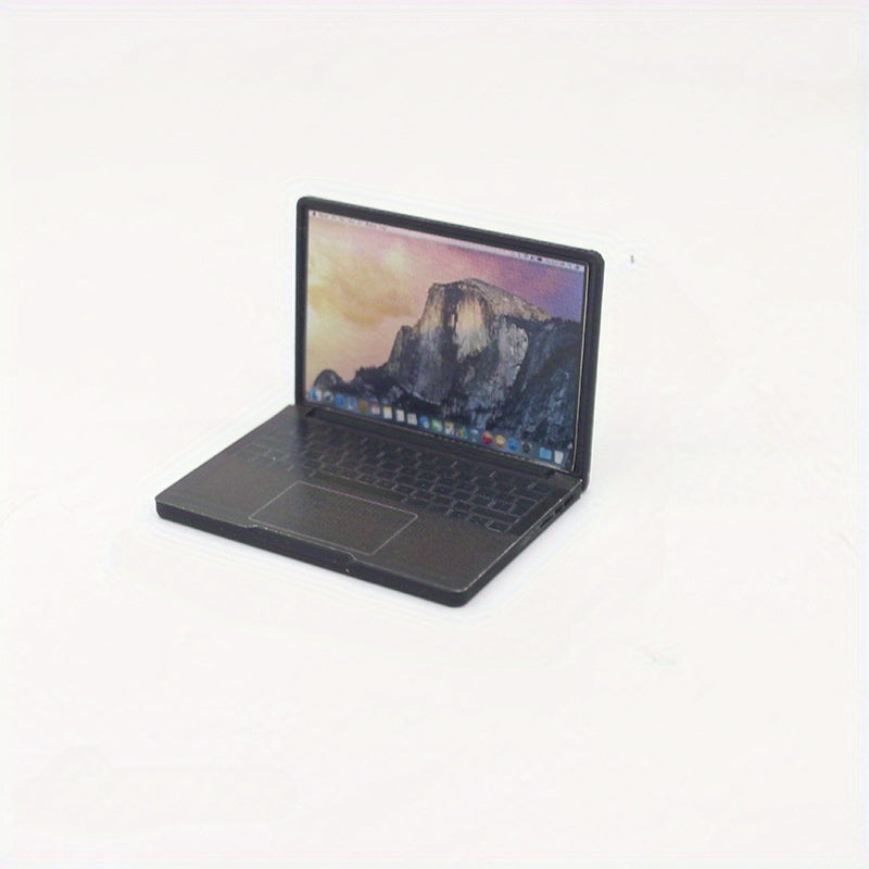1:12 Scale Foldable Laptop Model Realistic Toy for Dollhouse Decor