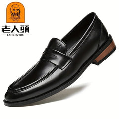 LAORENTOU Men's Leather Dress Shoes Lightweight Formal Shoes For Wedding