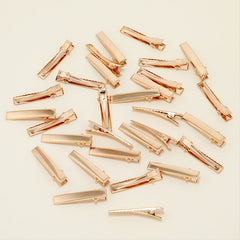 30pcs Golden Single Prong Hair Clips for DIY Craft Accessory