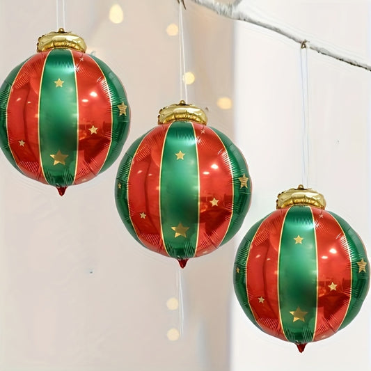 10pcs Large Christmas Hanging Ball Aluminum Foil Balloon