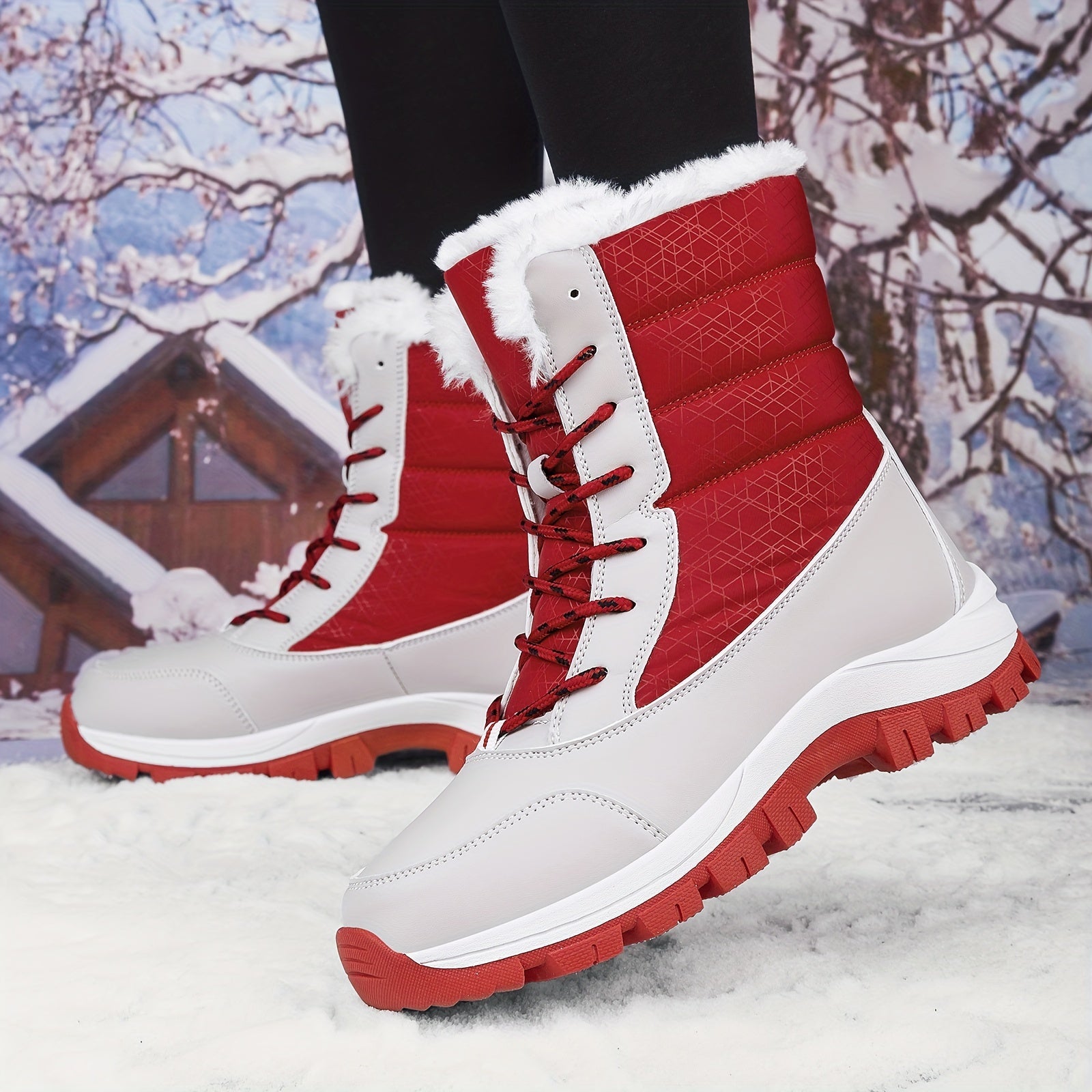 Women's Non-slip Snow Boots Warm Hiking Boots