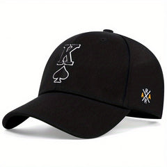 Spades K Embroidered Baseball Cap Solid Casual Unisex Dad Hat Lightweight