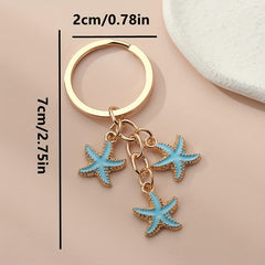 Little Stars Keychain Alloy Key Ring Purse Bag Backpack Car Key Charm