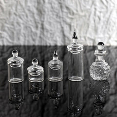 3pcs Micro Transparent Glass 1 12 Dollhouse Jar Decorations