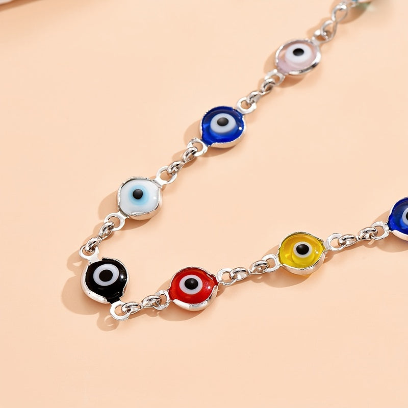 Men's Glass Eyes Protection Amulet Evil Eye Bracelet