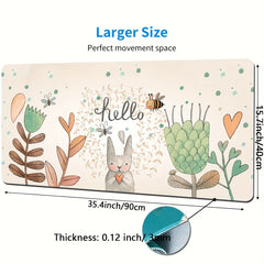 Rabbit Pattern Large Mouse Pad Anti-Slip Office Pad