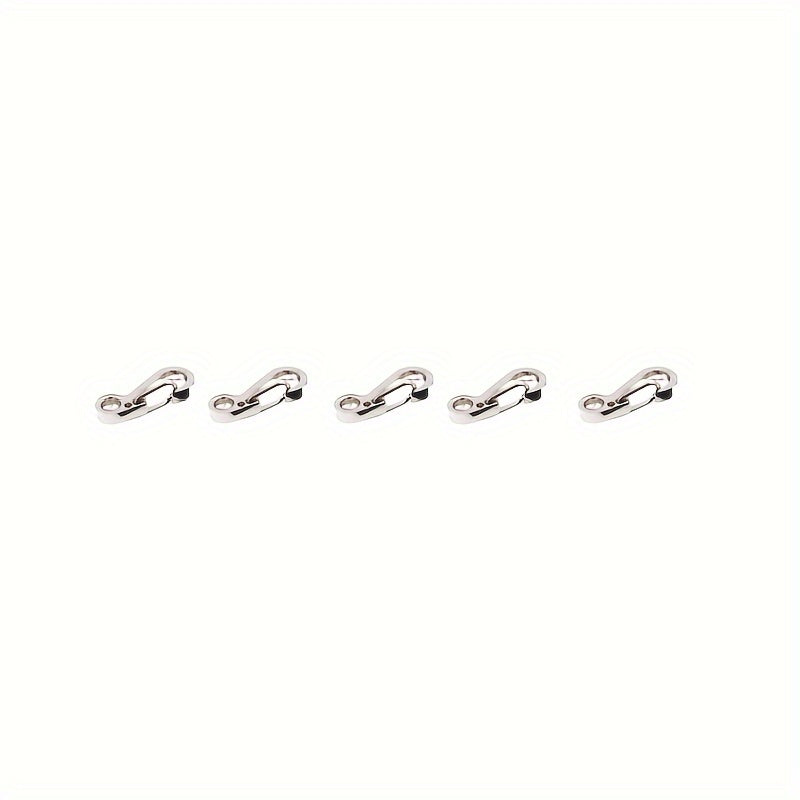 10pcs Metal Keychain Key Ring Mini Spring Hanging Buckle Key Chain Pendant
