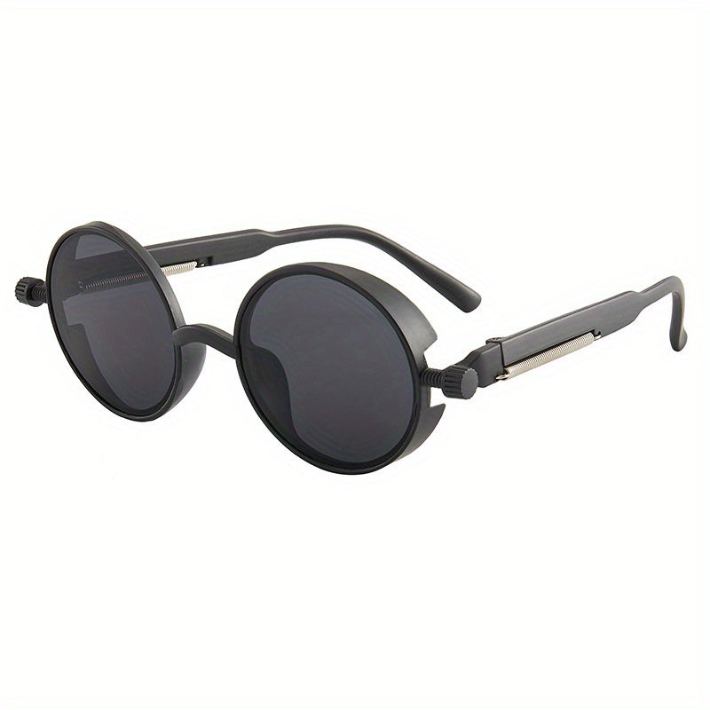 Gothic Steampunk Round Sunglasses for Men