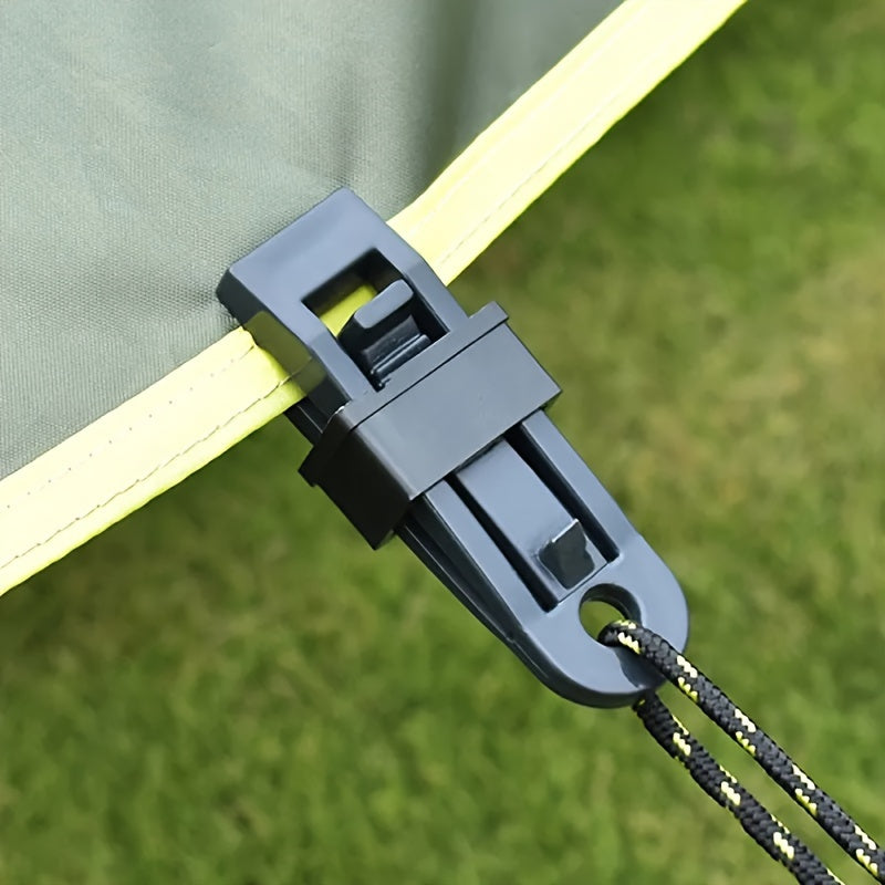 10pcs Tent Canopy Clips Outdoor Wind Rope Fixed Clips Camping Accessories