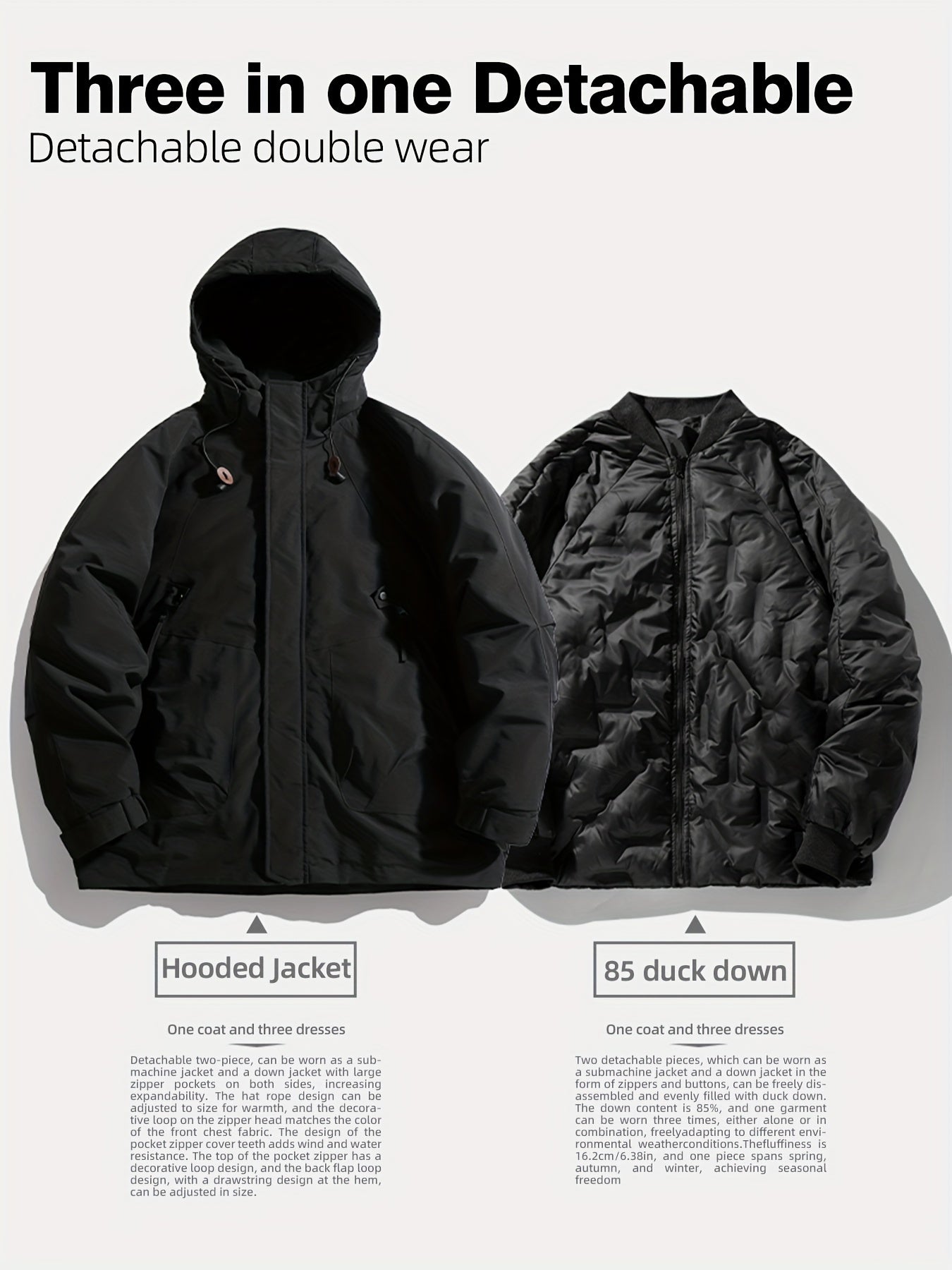 3-in-1 Warm Punch Jacket for Autumn and Winter