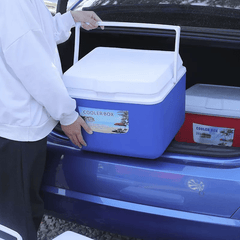 26L Plastic Insulated Cooler Box with Lid and Handle