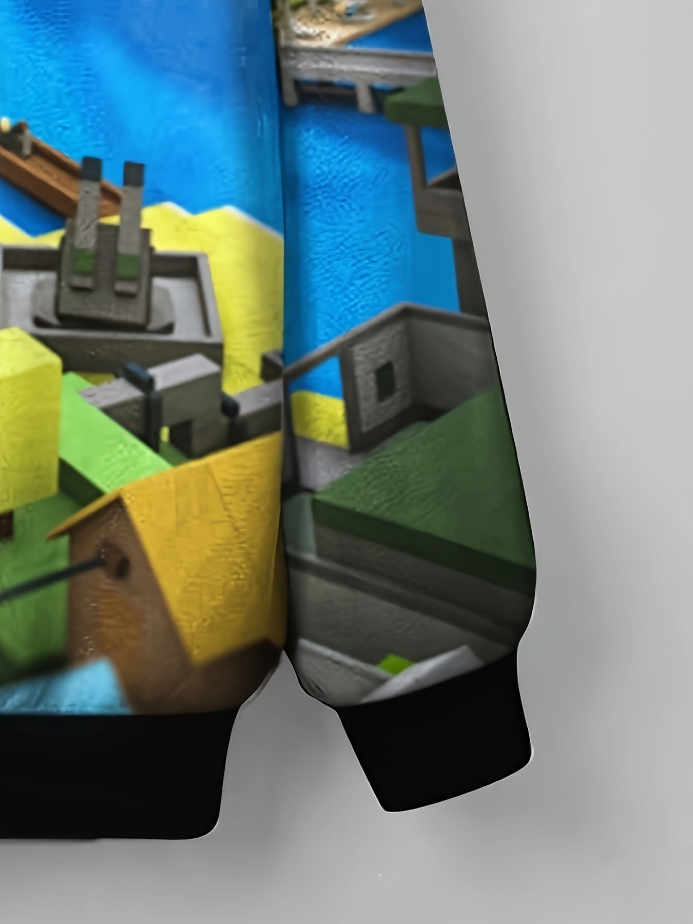 Toy Bricks Print Boy's Sweatshirt Unisex Pullover Long Sleeve Top