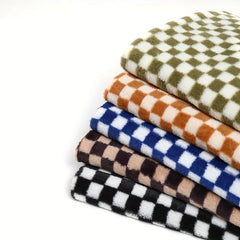 Rabbit Fur Checkerboard Plush Soft Comfortable Hat Shoes Pillow Bag Toy