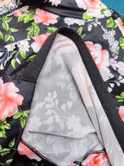 Floral Print Briefs Panties Comfy & Breathable Mid Rise Stretchy Panties